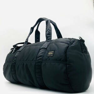 1円●極美品●PORTER ポーター タンカー ダッフル バッグ ボストンバッグ ハンドバッグ ブラック 黒　2way　メンズ　レディース