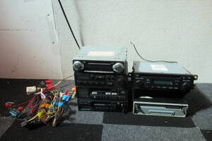 棚4.B1858　MITSUBUSHI 8701A124、JVC KD-M545-W、TOYOTA 、DAIHATSU、FUJITSU　CDデッキ　MD プレーヤー オーディオデッキ 6点セツト