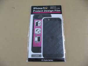 ライズ Rise iPhone5 4インチ プロテクトデザインフィルム Protect Design Film I Love R03IP5DF(LOV) iPhone用保護フィルム