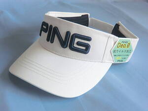 PING Deo.0 ツアー バイザー HW-U222 Deo.0 TOUR VISOR フリーサイズ(57～59cm) ホワイト