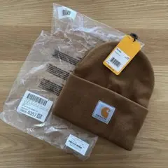 【こまき様専用】Carhartt ニット帽 ブラウン フリーサイズ