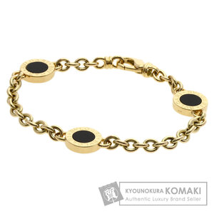 BVLGARI ブルガリ ブルガリブルガリ オニキス ブレスレット K18イエローゴールド レディース 中古