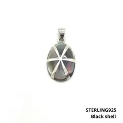 ●ブラックシェル（黒蝶貝）●シルバーネックレストップ●STERLING925