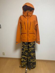 P.RHYTHM outerwear プリズム　ウエア上下セット　上KAKIxs 下CAMO2s 送料込み　 