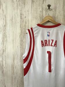 670☆【NBA ヒューストン ロケッツ ARIZA 1番ユニフォーム】adidas アディダス バスケ L 白 赤