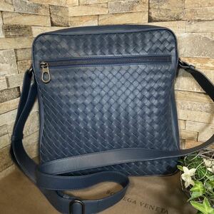 1円【完全未使用】BOTTEGA VENETA ボッテガヴェネタ ショルダーバッグ クロスボディバッグ ビジネスバッグ メンズ レザー イントレチャート