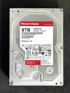  ★ 8TB ★　WD Red Plus / WD80EFBX　【使用時間：4683ｈ】　2021年製　良品　3.5インチ　内蔵HDD　Western Digital RED