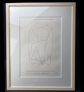 【YB】Paul Klee パウル・クレー『忘れっぽい天使』エリオグラビュール・額装・タトゥ箱付属 ★中国古玩骨董YB