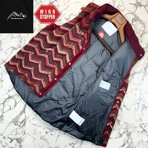 美品/アンゴラモヘア混 1(M位)●ホワイトマウンテニアリング White Mountaineering ダウンベスト Windstopper 相澤陽介 総柄 ジャケット