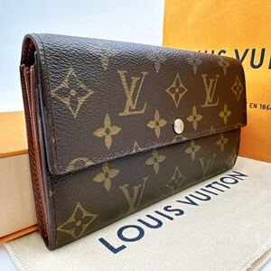 3813【ほぼ極美品】LOUIS VUITTON ルイヴィトン モノグラム ポルトフォイユ サラ 長財布 二つ折り財布 ウォレット M61734/CT2017