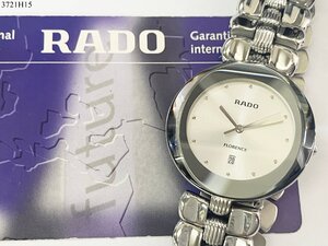 稼働品 RADO ラドー FLORENCE フローレンス 152.3716.4 クォーツ デイト メンズ 腕時計 電池交換済 現状品 3721H15-15