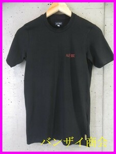 【送料300円可】1370s1◆良品◆ARMANI JEANS ジョルジオ アルマーニジーンズ 半袖ストレッチTシャツ S/ジャケット/カットソー/レディース