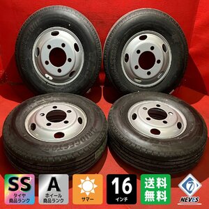 【個人宅配送不可】新車外し品 205/85R16 16×5.5J 116.5-8TC 5H 2022～2023年製 エルフ等 タイヤ＆ホイール4本SET【47139849】