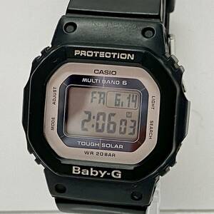 【稼動品】 CASIO Baby-G BGD-5000-1BJF ピンク ブラック デジタル スクエア 電波ソーラー タフソーラーカシオ ベビーG 腕時計 中古品