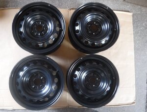 【K621】鉄ホイール4本 J15×6J DOT 5穴 PCD100.0 カローラツーリング トヨタ純正 新車外し ナット20個付属 ◆◆個人宅配送不可◆◆