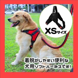 小型犬 リード 胴輪 ペット 犬用品 簡単着脱 散歩 犬 ハーネス ベスト型 メッシュ ペット用品 軽量 ブラック 黒 シンプル