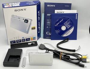 i111HI SONY DSC-T77 デジタルカメラ コンパクト Cyber-shot カメラ デジカメ ソニー シルバー 充電器/説明書/箱付 通電確認済 動作未確認