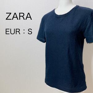 【ZARA】ザラ 半袖カットソー レイヤード風 トップス ストレッチ MEX38 カジュアル レディース ユニセックス デザイン シアサッカー