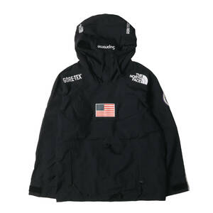 Supreme シュプリーム THE NORTH FACE GORE-TEX 星条旗ワッペン プルオーバージャケット Trans Antarctica Expedition Pullover ブラック