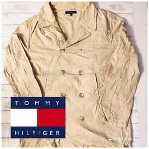 ビッグサイズ　トミーヒルフィガー　TOMMY HILFIGER XXL ショートトレンチ　ベージュ