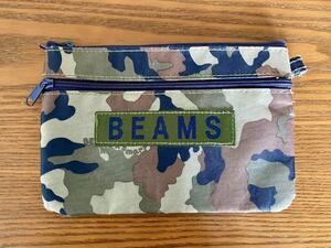 【送料無料】美品／ビームス／BEAMS／ポーチ／迷彩