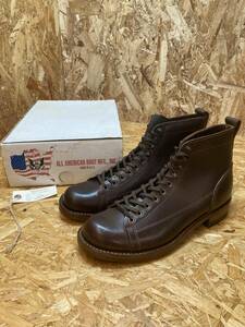 未使用【GLAD HAND グラッドハンド × ALL AMERICAN BOOT】箱 タグ付 GH Co.-USA BOOTS モンキーブーツ レースアップ ブラウン size 9