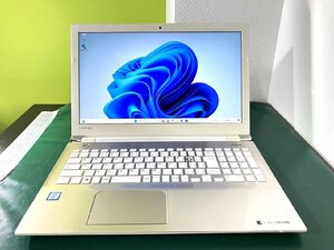 【1円スタート】【埼玉発送】【動作確認済】TOSHIBA / dynabook T65/CG / i7-7500U CPU@2.70GHz 2.90GHz / 4GB / SSD256GB/ Windows11Home