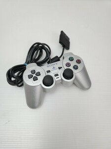 美品 / 動作品 PS2 コントローラ ソニー純正 プレイステーション DUALSHOCK2 シルバー プレステ SCPH-10010 コントローラ (1)