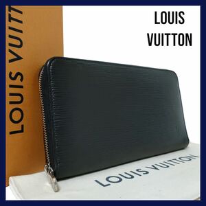 【極上美品/ICチップ】LOUIS VUITTON ルイヴィトン エピ 新型 ジッピーオーガナイザー NM M62643 ラウンドファスナー 長財布 ノワール 黒