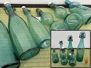 近代 保命酒酒瓶 ガラス瓶 6本 備後 骨董品 美術品 6020mgzN