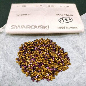 ☆ほぼ未使用 SWAROVSKI スワロフスキー ヴィンテージ ルース 1100 27PP 10gross Amethyst アメジスト 裸石 グルーデコ R-408