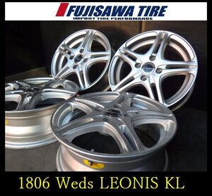 【1806】T7012104◆Weds LEONIS KL◆14x5J 4穴 PCD100 +44◆4本◆軽自動車全般