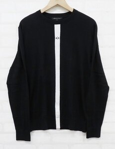 6T7930■アルマーニエクスチェンジ カシミヤ混コットンラインニット ARMANI EXCHANGE