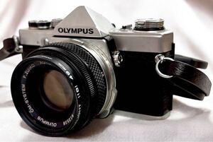 【中古品】OLYMPUS オリンパス OM-1 一眼レフ フィルムカメラ 1:1.8 f=50mm　シャッターOK