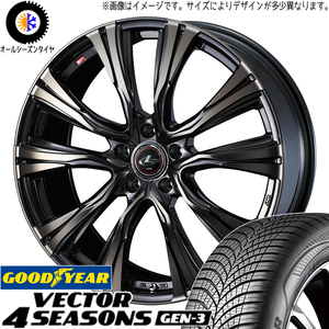 245/45R19 オールシーズンタイヤホイールセット レクサスLBX etc (GOODYEAR Vector & LEONIS VR 5穴 114.3)