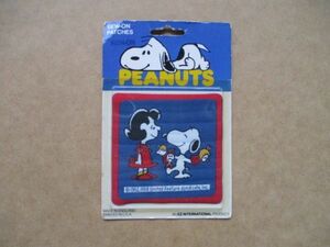 80s スヌーピー ワッペン 腹話術 アップリケ/ピエロ英国製SNOOPYビンテージUSAパッチかわいいキャラクターPEANUTSピーナッツ レトロ S27