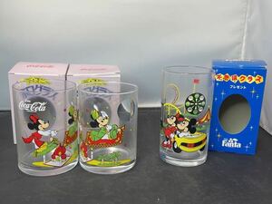 Disney ディズニー 昭和レトロ コカコーラ コカ・コーラ Coca-Cola fanta レトロポップ 当時物 ガラスコップ グラス ビンテージ 共箱