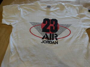 1990　Vintage　NIKE　AIR　JORDAN５【23AJwhite】　T-shirts　銀タグ　米国製　size　ｍ　