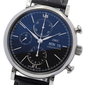 IWC SCHAFFHAUSEN IW391029 ポートフィノ クロノグラフ デイデイト 自動巻き メンズ 保証書付き_826829