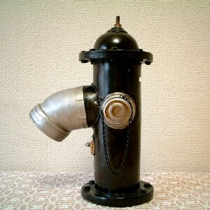 ◆レトロ貯金箱◆放水栓型/黒/洋風インテリア/オブジェ/LD5534