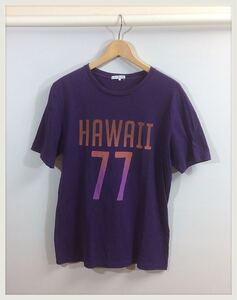 ■GREEN LABEL RELAXING■UNITED ARROWS ユナイテッドアローズ HAWAII ハワイ ナンバリングプリント Tシャツ: L☆TA-540