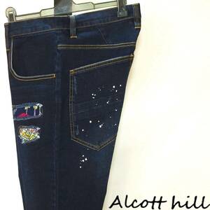 ★Alcotthill★SALE ダメージ加工デニムパンツ【インディコW82cm】春夏モデル 01530110 アルコットヒル