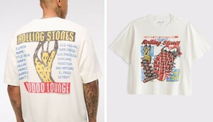 2024aw　US限定！　日本未発売　Abercrombie & Fitch Cropped Rolling Stones Graphic Tee　LAから本物をお届け!!