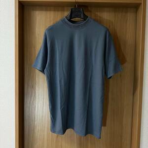 アクネ ストゥディオズ Navid オーバーサイズ ロゴTシャツ M 送料230円〜 ACNE STUDIOS Logo Collar メンズ 青 Pigeon Blue モックネック