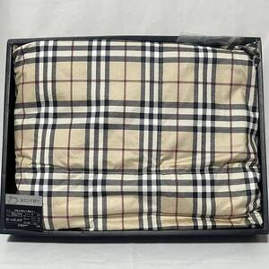 美品未使用　BURBERRY バーバリー　羽毛ひざ掛け　ノバチェック　キャメル　肩当て　150×70cm 西川産業