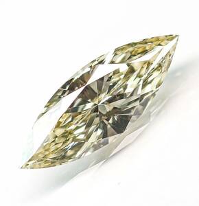 【100円～】0.624ct 天然ダイヤ Light Brownish Yellow (ナチュラルカラー) SI1 MQ