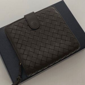 H1785 【美品】BOTTEGA VENETA　ボッテガヴェネタ　イントレチャート　二つ折り財布　114073