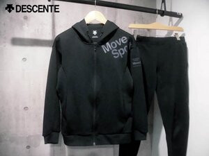 DESCENTE デサント Move Sport ムーブスポーツ フード付き トレーニングジャケットxパンツ セットアップ O/上下セット/黒/レディース