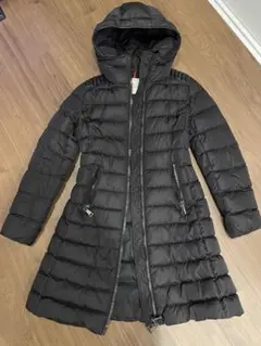 モンクレール Moncler 黒 フード付きロングダウン コート TALEV