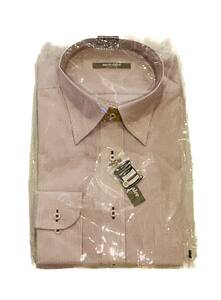 新品未使用品　袋入　marie claire 長袖 レギュラーカラーシャツ ストライプ 長袖ボタンダウンシャツ Lサイズ　41-78